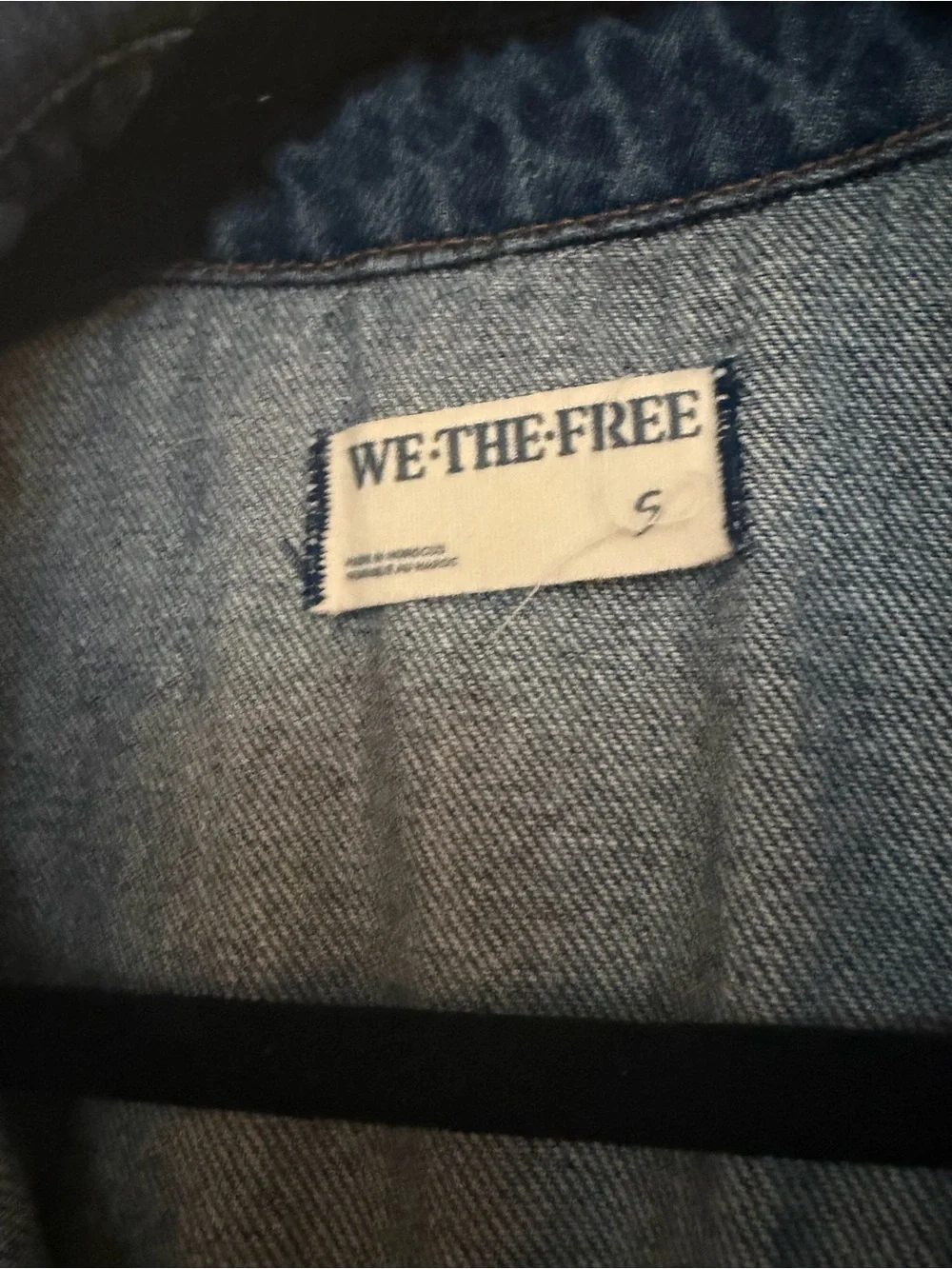 Free People 100% Cotton Denim Short Sleeve Jumpsuit (straight leg)